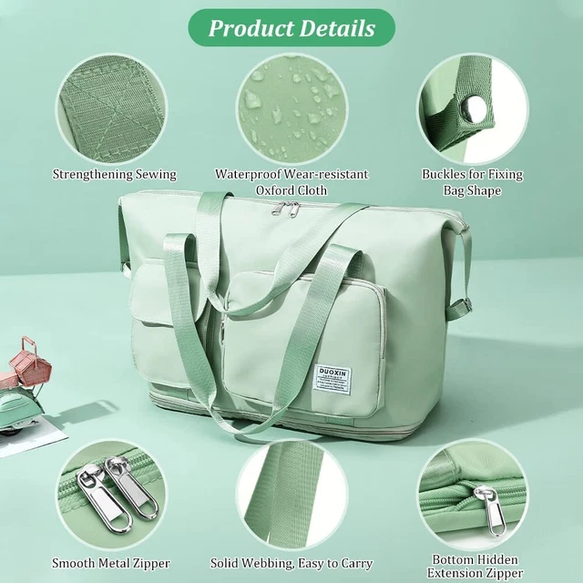 Big Foldable Travel Storage Luggage Carry-on Organizer Shoulder Tote Duffle Bag