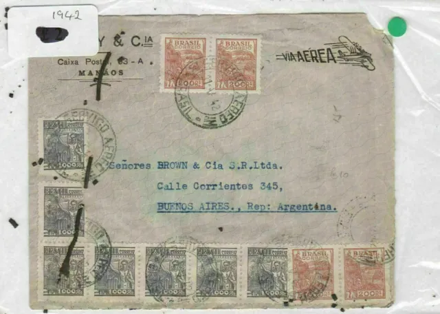 Brazil 1942  stamp cover Ref 9045
