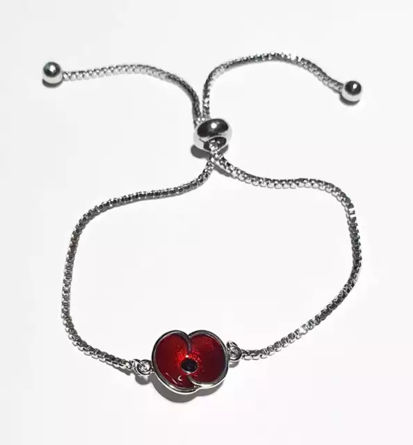 POPPY BRACELET RED Poppies Appeal Gift for Kids and Adults UK