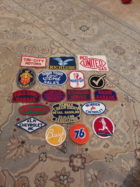 Original 1960's  Gasoline, Automobile, Oil Service Station Uniform Patch Lot
