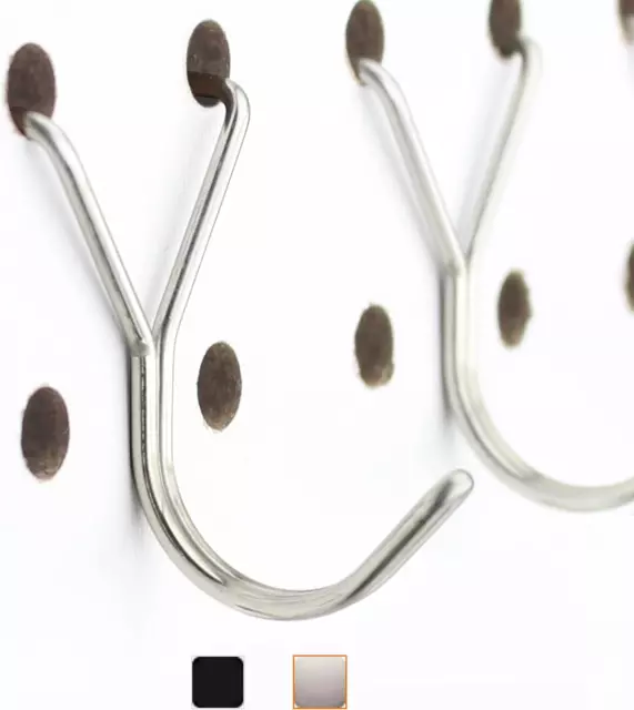 Stainless Steel Pegboard Hooks 50-Pack 1In J-Hook - Will Not Fall Out - Fits Any