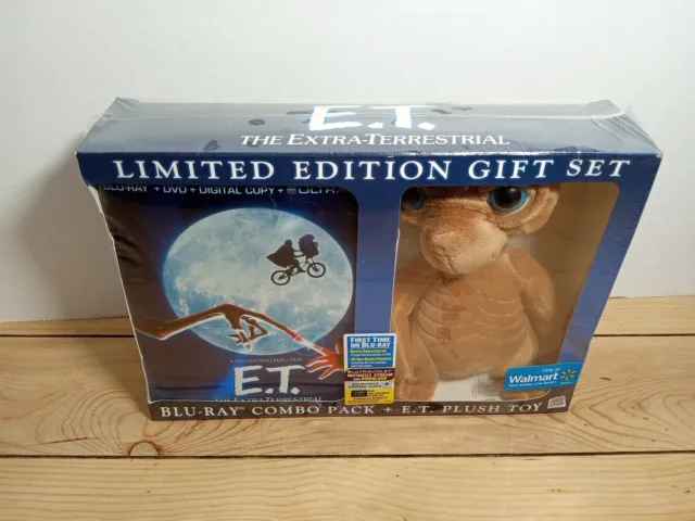 E.T. Juego de regalo de edición limitada Blu-Ray paquete combinado ¡Nuevo! Peluche sellado en caja