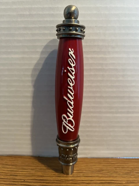 Budweiser Beer Shorty Shotgun Red Back Bar Tap Handle Game Room Man Cave NEW