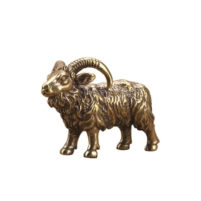 VINTAGE BRASS GOAT Figurine Home Decor Collectible 7 1/8 Tall 5 1