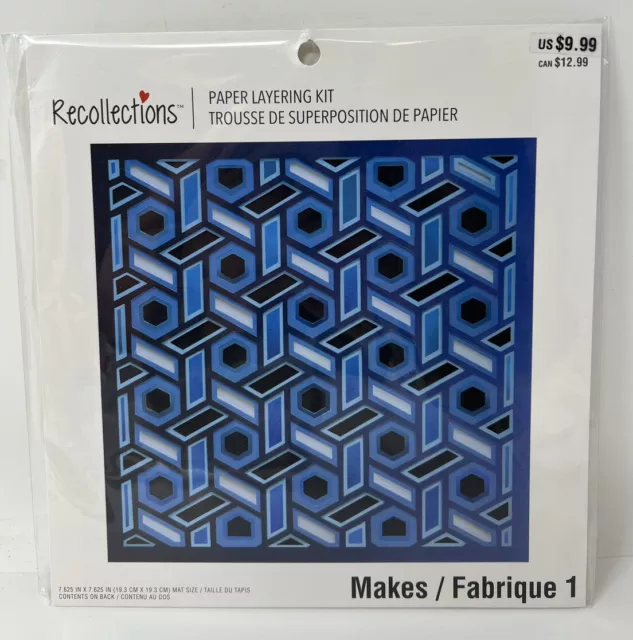 Recollections Paper Layering Kit For Paper Making Crafting CHEVRON  GEOMETRIC
