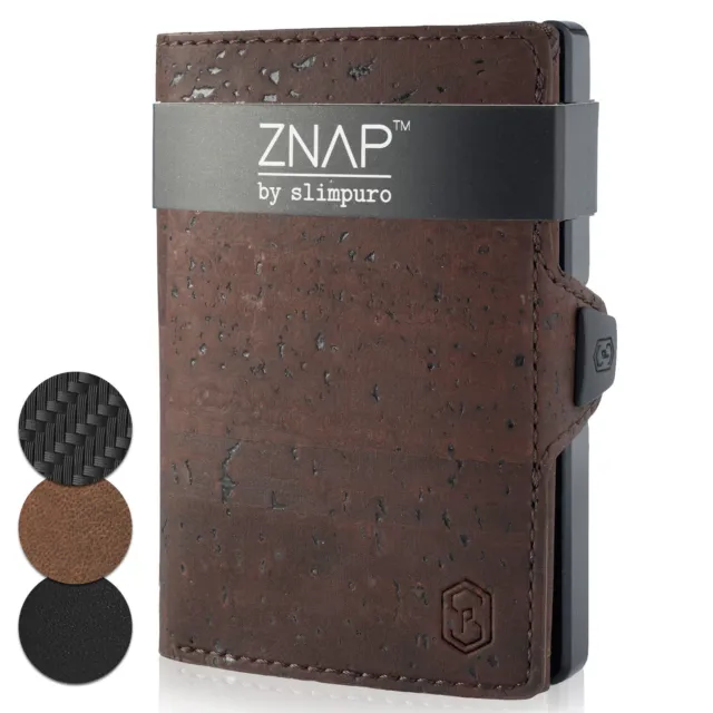 ZNAP® Slim Wallet Kreditkartenetui Portemonnaie Geldbörse Herren 8 RFID Braun