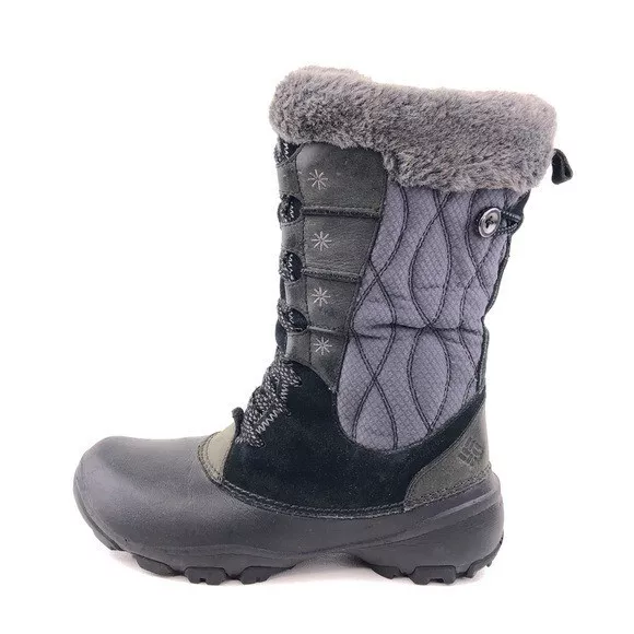 Columbia Snow Canyon Omni-Heat Winter Boots Womens Size 8.5 Black Waterproof