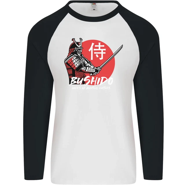 Maglietta da baseball Bushido Samurai Warrior Sword Ronin MMA L/S