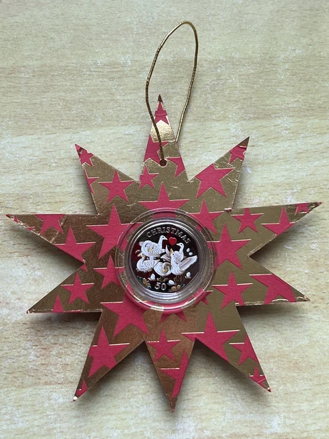 2010 Six Geese Laying 50p  ✨ Colour Christmas ✨ Genuine Isle of Man ✨ Rare Coin