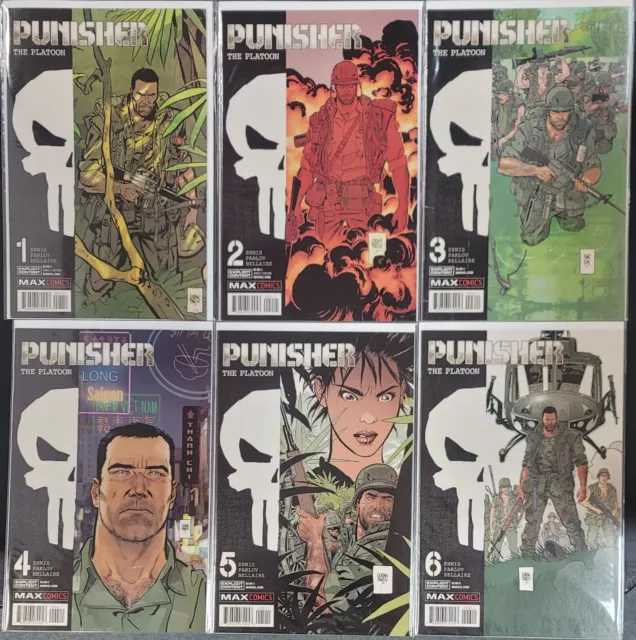 Punisher The Platoon #1-6 Marvel Comics 2017 Complete Set! VF-NM 8.0-9.0+!