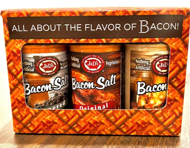 Bacon Lovers 3 pack Flavored Salt Gift Set Seasoning Shakers