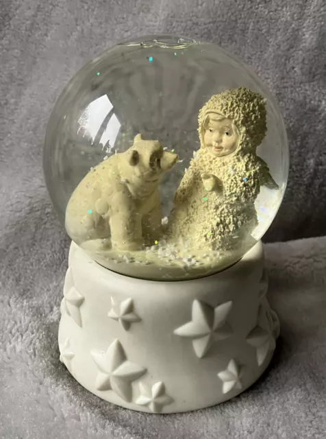 Globo da neve musicale Dept 56 SnowBabies Look What I Found Winter Wonderland Bear