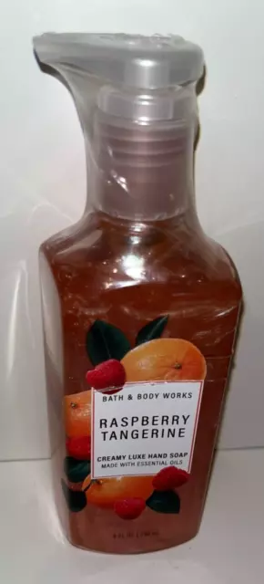 Jabón de manos de lujo cremoso Bath & Body Works mandarina de frambuesa ¡NUEVO! ¡Raro! ¡Sellado!