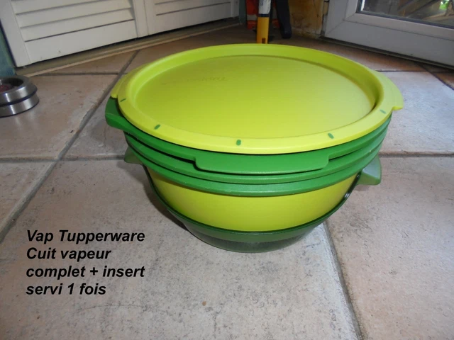 Tupperware- set de 3 récipients couleur vert (Neuf avec emballage d