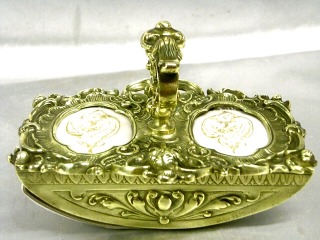 Tampon Porte-buvard à Bascule En Laiton - Accessoire Bureau Ancien XXème - Très Bon état