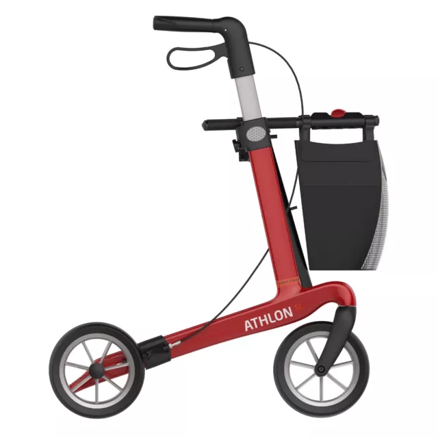 Carbon Rollator ROT mit Soft Komforträdern nur 5,4 kg AUKTION Schnäppchenpreis