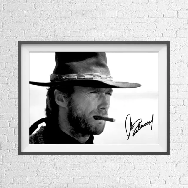 CLINT EASTWOOD HOLLYWOOD MOVIE STAR POSTER PICTURE PRINT Sizes A5 to A0 **NEW**