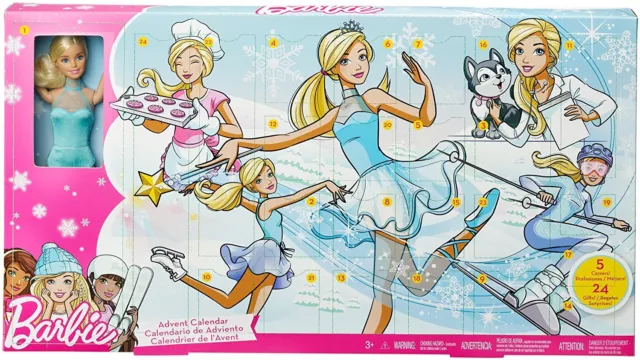 - Barbie FGD01 Adventskalender mit  Puppe Mädchen Mattel Accessoires Kleider 2