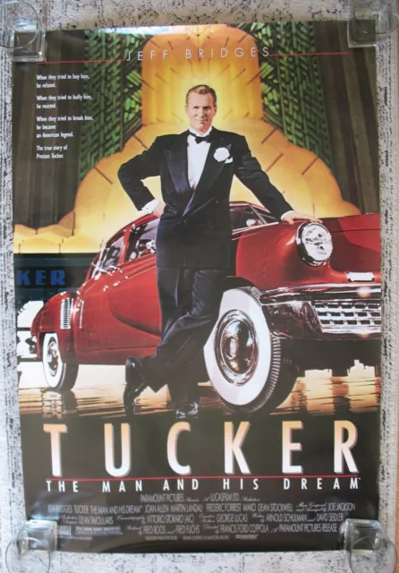 Tucker The Man and His Dream Movie Poster Large 27"x40" Vtg. Movie Poster 1988