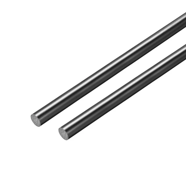 2x asta rotonda FRP asta in plastica per fai-da-te 1,5 mm di diametro 50 cm lunghezza nero