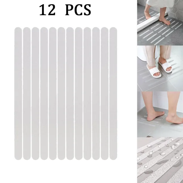 Strisce pavimento nastro adesivo tappetino PEVA antiscivolo bianco 12 pezzi su piastrelle