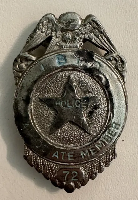 Vintage International Brotherhood of Police Officers Associate Member Badge