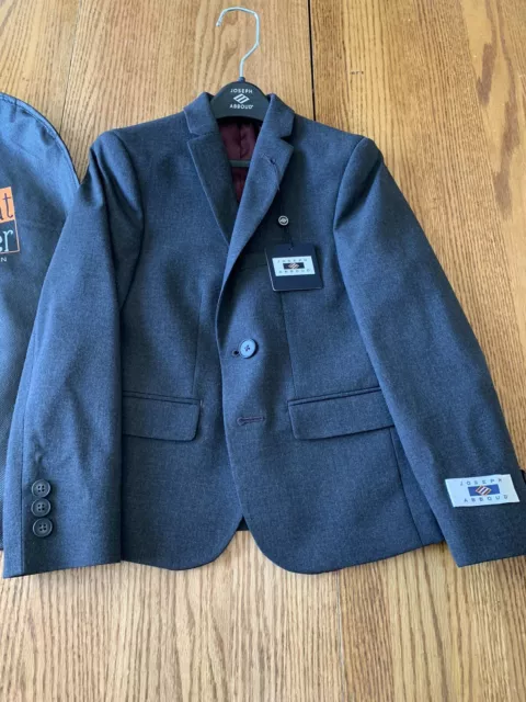 JOSEPH ABBOUD CHARCOAL Gray Grey Suit Coat Only Jacket Boys Size 6 ...