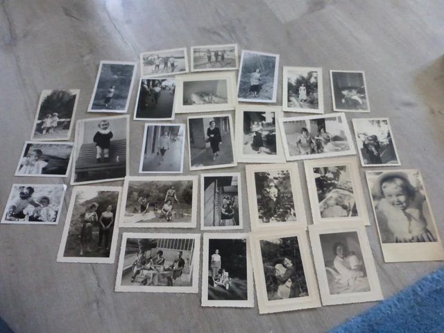Lot De 5 Photos Très Anciennes D'enfants - Tirage Original - Occasion