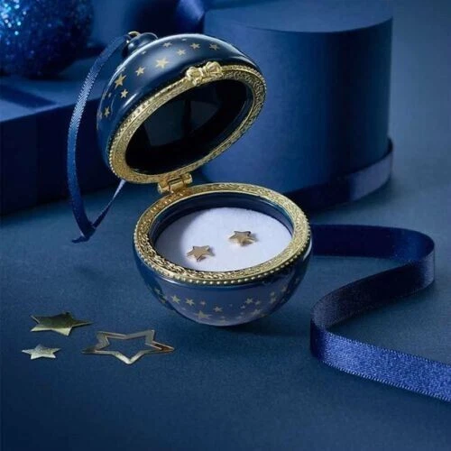 AVON Astrid Star Earrings In Blue Star Detail Bauble. Brand New. Lovely Gift!