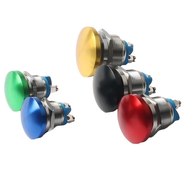 Lot De 5 Interrupteurs Bouton-poussoir Momentané 10mm - Rouge NO (1NO) - Uxcell