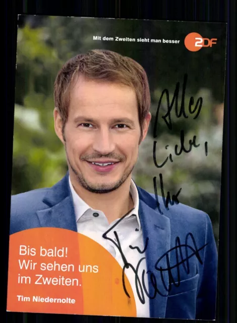 Tim Niedernolte ZDF Tivo Autograph Card Original Signed # BC 212757