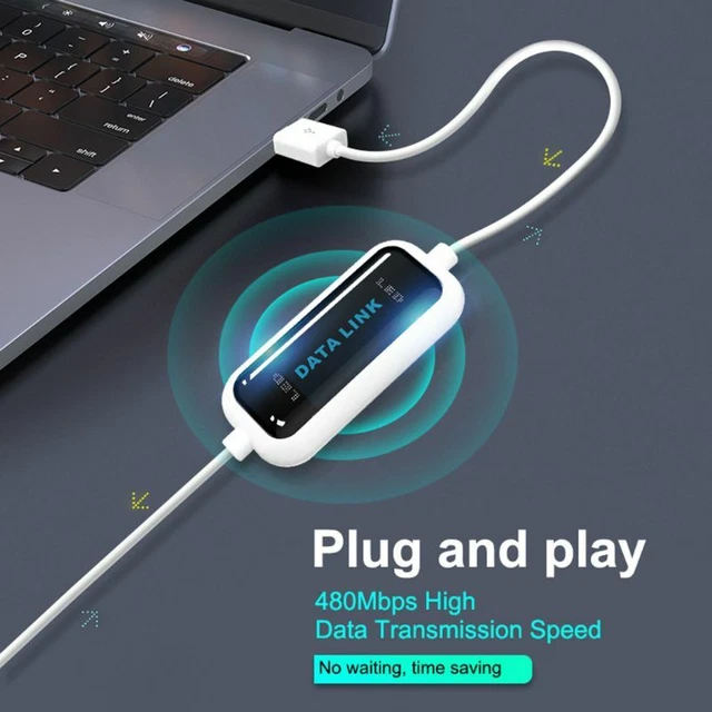 High Speed USB Pc to Pc Online Share Sync Copy Link Data File Transfer 1.5m New