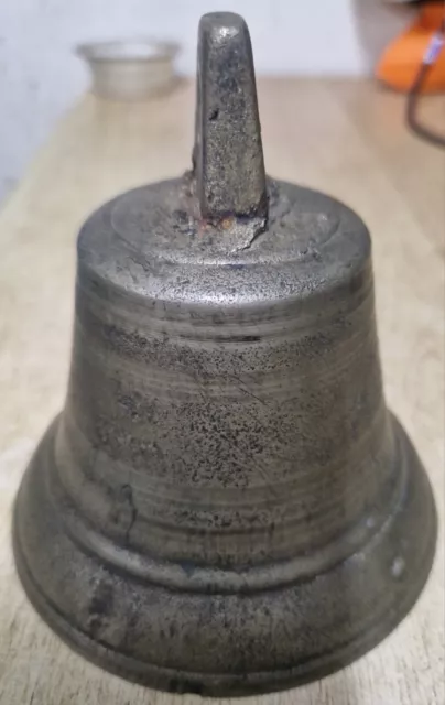 Alte Messing Bronze Glocke Türglocke Messingglocke Nr. 16 Ø 11cm Bronzeglocke 3