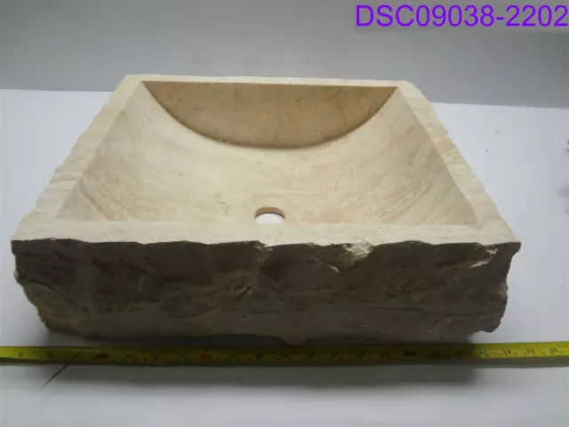 Laguna Marble Natural Stone Vessel Bathroom Sink Rustic Lerdo Travertine GA025