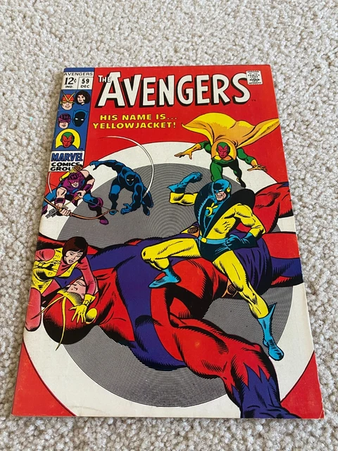 Avengers  59  VF  8.0  High Grade  Iron Man  Captain America  Thor  Vision