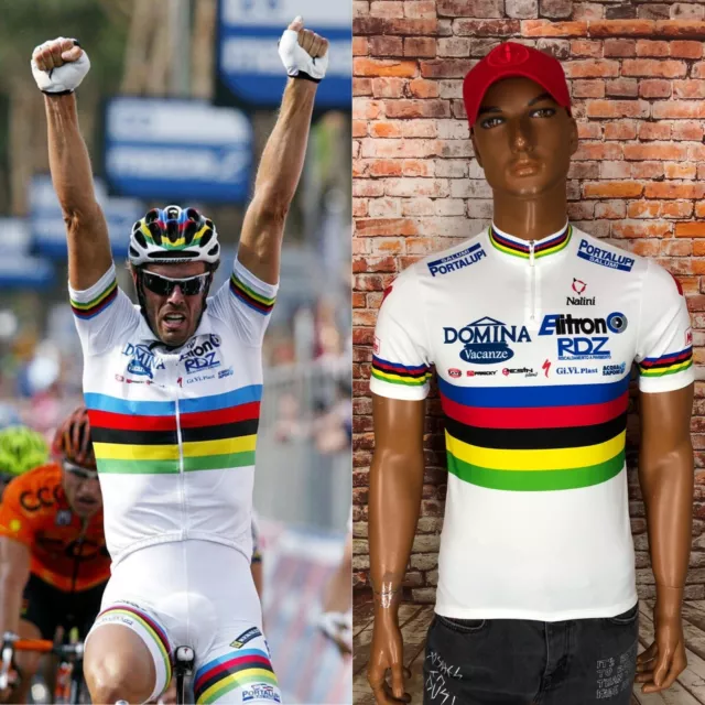 Mario Cipollini 2003 World Champion Cycling Jersey Nalini Domina Vacanze Italy Mario Cipollini 2003 World Champion Cycling Jersey Nalini Domina Vacanze Italy