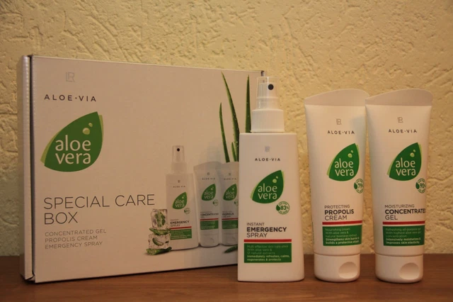 Box Soins Aloe Vera LR - Gel Concentré, Propolis, Spray D'urgence, 10ml, Allemagne