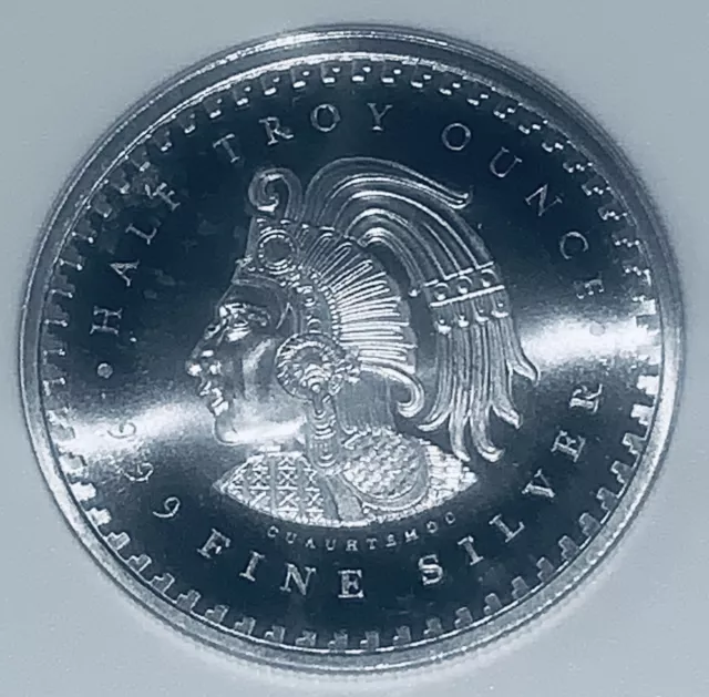 Moneda calendario azteca maya de plata 0,999 de 1/2 oz
