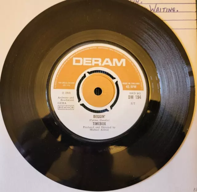 Mod/Beat-Timebox-Beggin'/A Woman Thats Waiting-Uk Deram Nm!