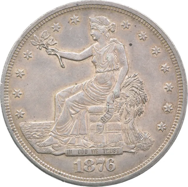 1876 Seated Liberty Trade Dollar *4587