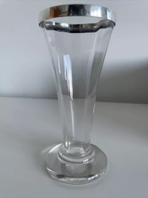 Stunning Antique Sterling Silver Topped Vase Hallmarked Birmingham 1909 - 18cm