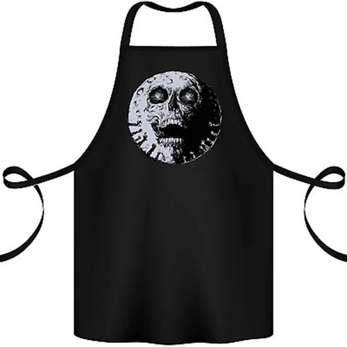 Grembiule Teschio Gotico Halloween Zombie Biker Cotone 100% Biologico