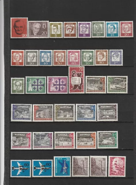 TIMBRES ALLEMAGNE BERLIN - ANNEES COMPLETES 1961/66 - NEUF ** -COTE 67,10 euros