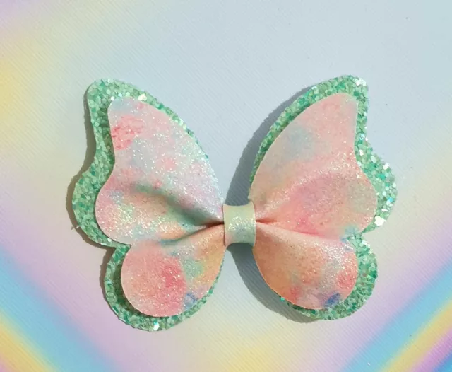 3 inch Butterfly Pinch Bow Plastic Hair Bow Templates make