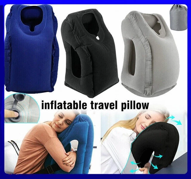 Inflatable Air Cushion Travel Pillow for Airplane Office Nap Rest Neck Head Ch
