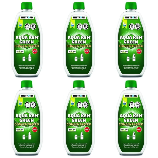 27,81EUR/1l 6 x Thetford Aqua Kem Green 750ml Konzentrat Sanitärflüssigkeit