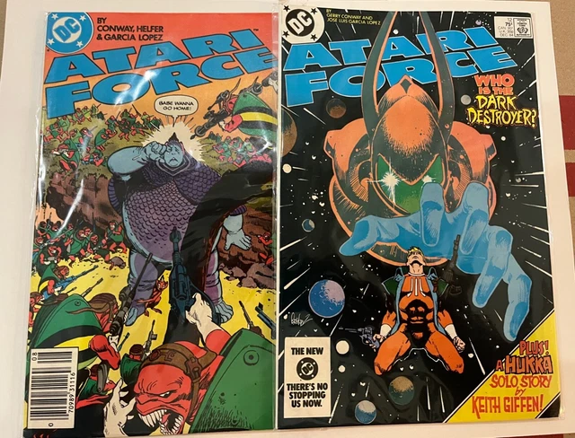 Atari Force 8 12 (2) book lot in very nice condition (1984)