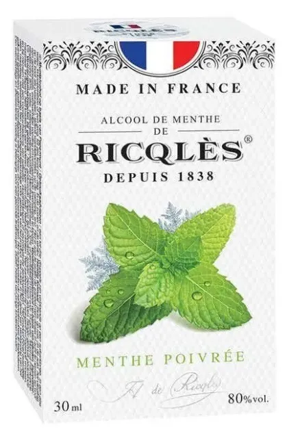 *LOT de 2* Ricqles Alcool de menthe poivrée (30ml x 2)