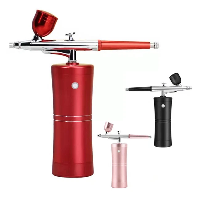 RECHARGEABLE CORDLESS HANDHELD Mini Air Compressor Airbrush System
