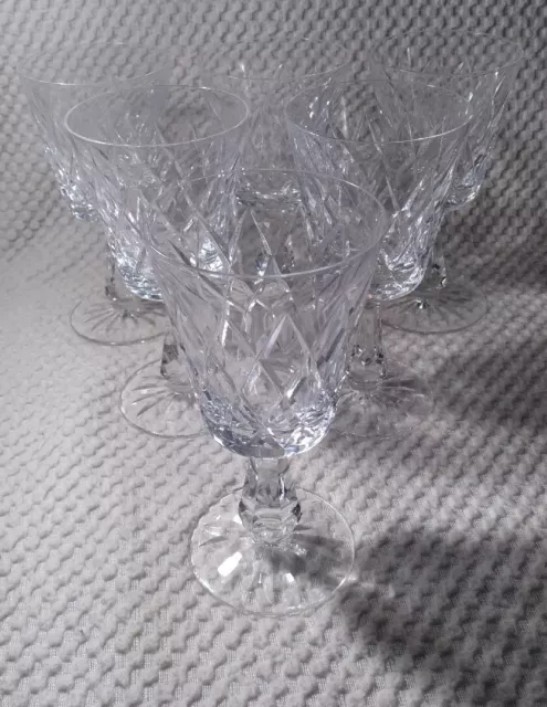 6 Waterford Kinsale Water Goblets SIGNED & EXCELLENT